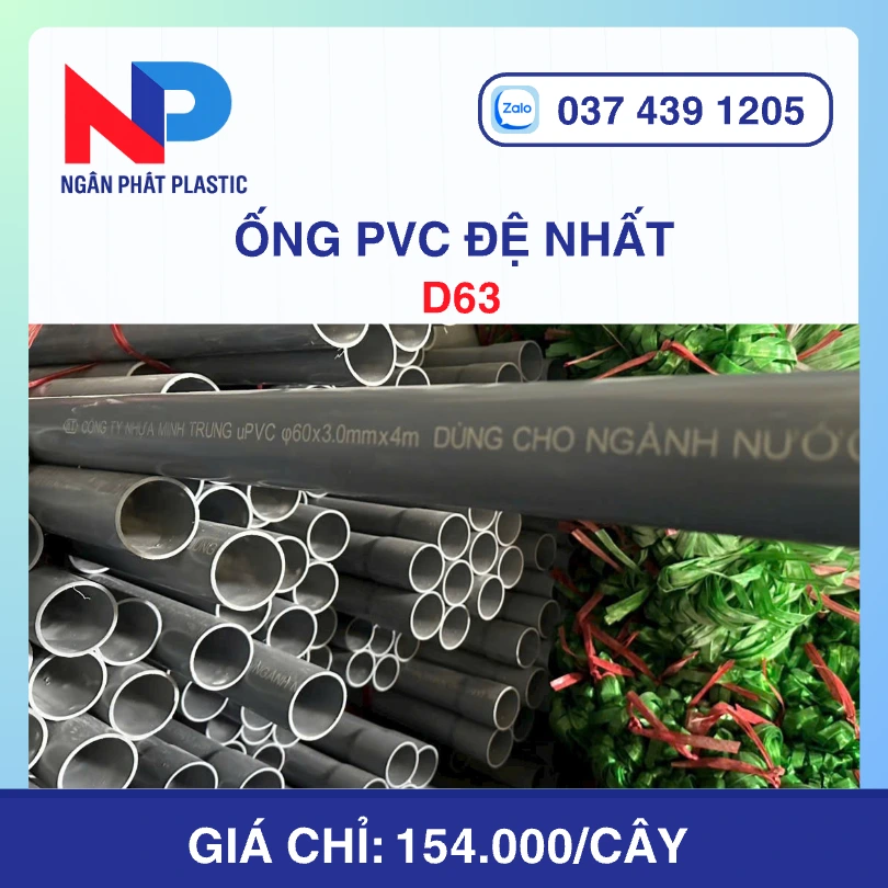 Ống Nhựa PVC D63 Đệ Nhất